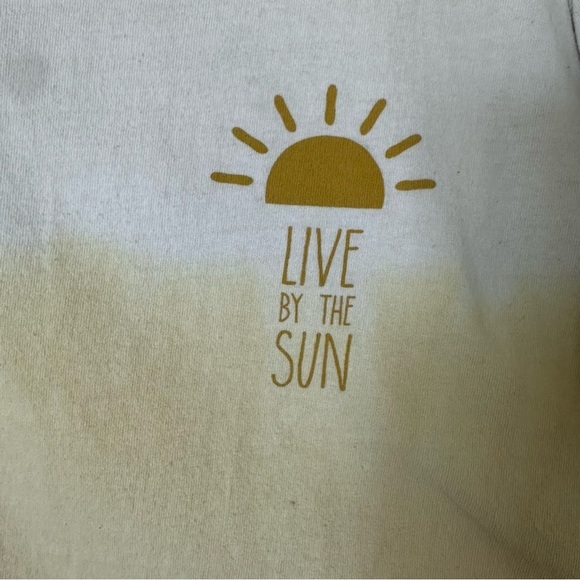 True Craft Long Sleeve Sun and Moon Ombré Graphic Rough Hem T-Shirt Size Large - Picture 4 of 6